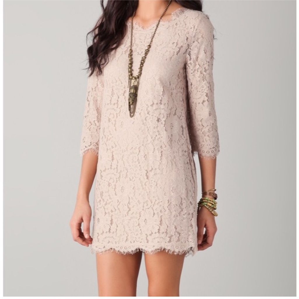 Joie Portia Crochet Floral Lace Fringe Scalloped Mini Frock Dress M Grey Wedding
